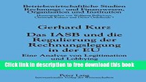 [Download] Das IASB und die Regulierung der Rechnungslegung in der EU: Eine Analyse von