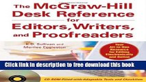 [Reading] The McGraw-Hill Desk Reference for Editors, Writers, and Proofreaders (with CD-ROM) New