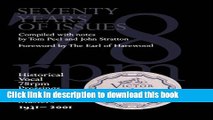 [Popular Books] Seventy Years of Issues: Historical Vocal 78 rpm Pressings from Original Masters