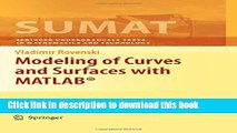 [Popular Books] Modeling of Curves and Surfaces with MATLABÂ® Free Online