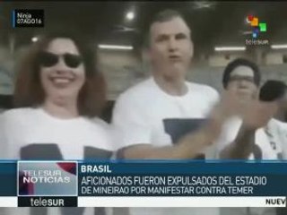 Brasil: "expulsan" de estadio a quienes rechazaban al pdte. interino