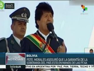 Pdte. de Bolivia recuerda que ejército del país defiende la soberanía