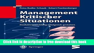 [Full] Management Kritischer Situationen: Produktentwicklung erfolgreich gestalten Online New