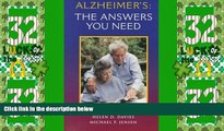 Big Deals  Alzheimers: The Answers You Need  Best Seller Books Best Seller