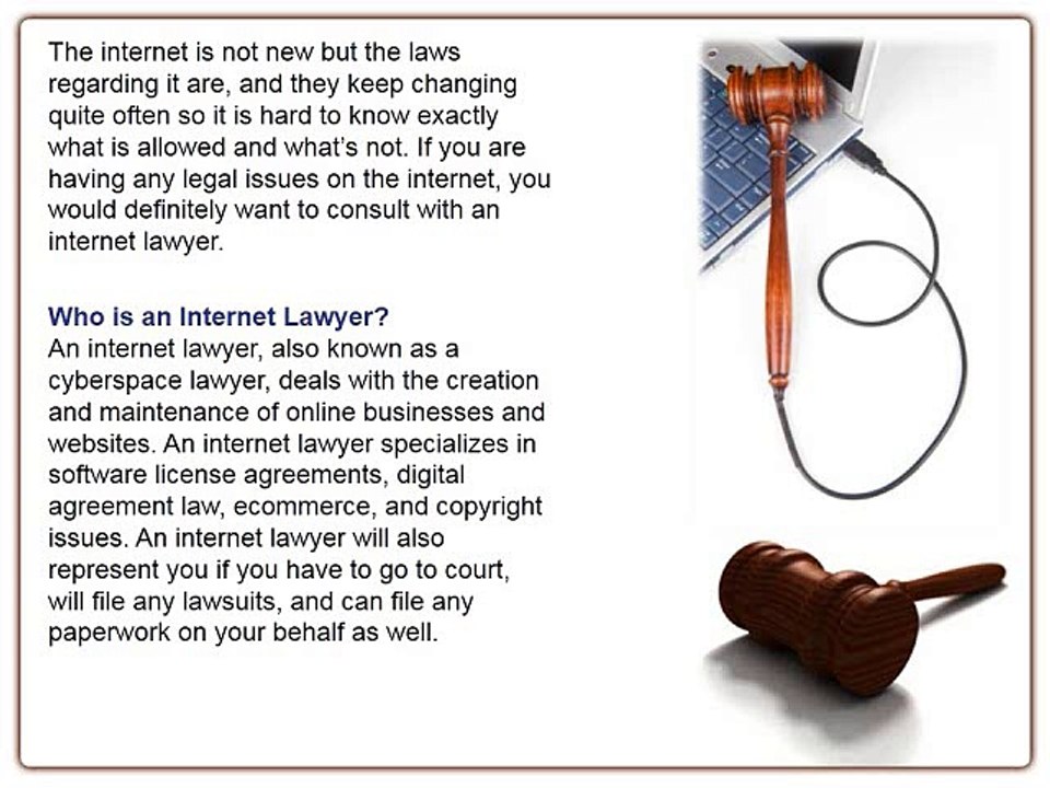Do You Need an Internet Lawyer