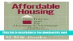 [Full] Affordable Housing: New Policies and the Housing and Mortgage Markets Free New