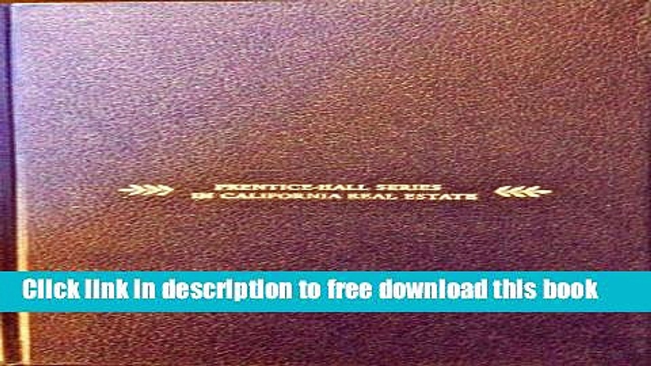 [Full] California Real Estate Finance Free New