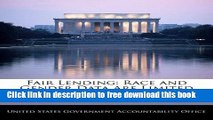 [Full] Fair Lending: Race and Gender Data Are Limited for Nonmortgage Lending Online New