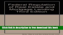 [Full] Federal regulation of real estate and mortgage lending Online New