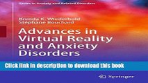 Books Advances in Virtual Reality and Anxiety Disorders Full Online