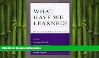 Free [PDF] Downlaod  What Have We Learned?: Macroeconomic Policy after the Crisis (MIT Press)