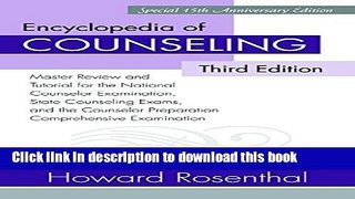 Books Encyclopedia of Counseling: Master Review and Tutorial for the National Counselor