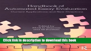 Books Handbook of Automated Essay Evaluation: Current Applications and New Directions Free Online