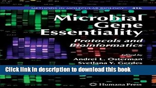 Download Microbial Gene Essentiality: Protocols and Bioinformatics [Free Books]
