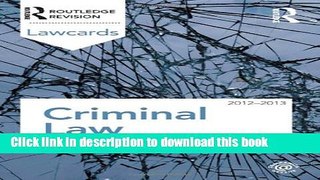 Ebook Criminal Lawcards 2012-2013 Full Online