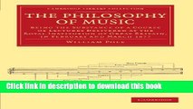Books The Philosophy of Music: Being the Substance of a Course of Lectures Delivered at the Royal