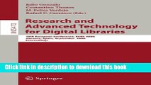 [Popular Books] Research and Advanced Technology for Digital Libraries: 10th European Conference,