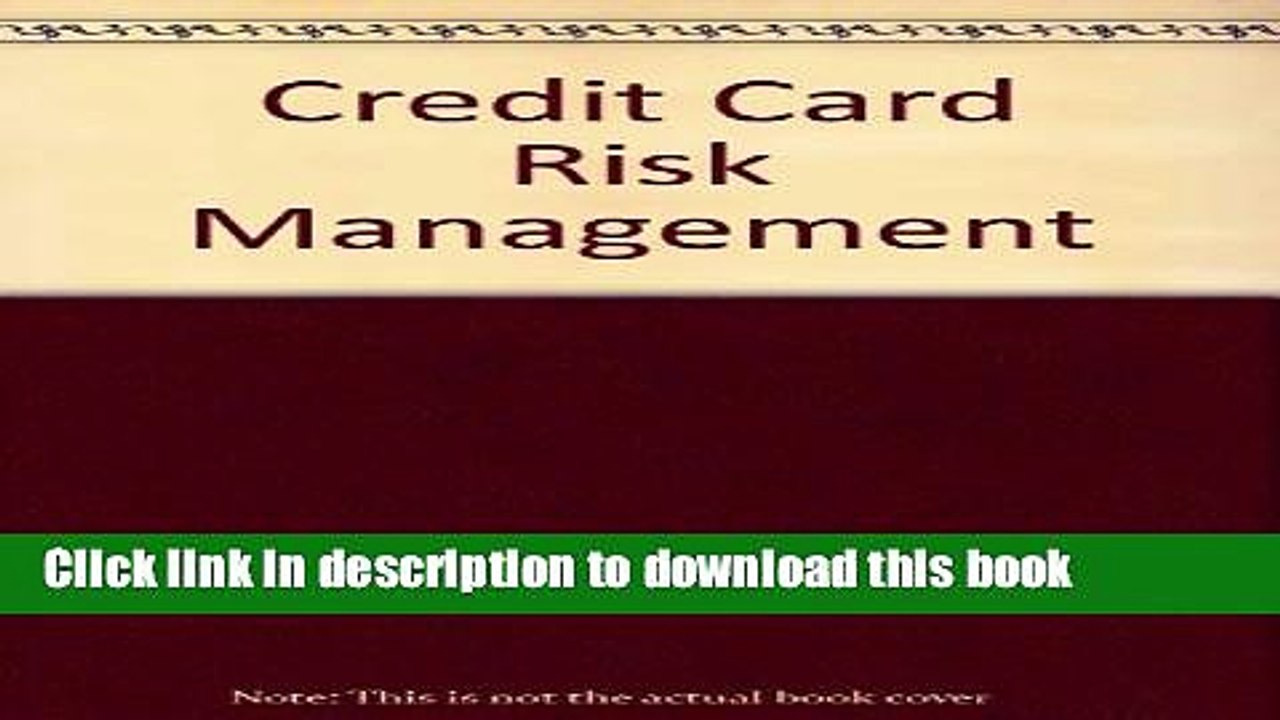 [PDF] Credit Card Risk Management Book Free