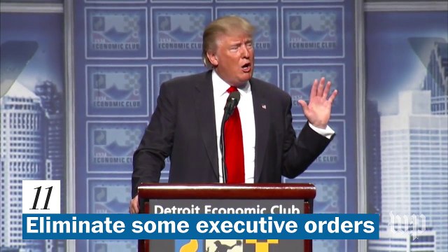 20 things Trump says he’ll do for the U.S. economy