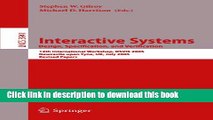 [Popular Books] Interactive Systems. Design Specification, and Verification: 12th International