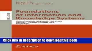 [Popular Books] Foundations of Information and Knowledge Systems: 4th International Symposium,