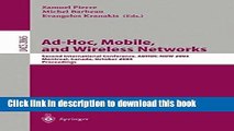 [Popular Books] Ad-Hoc, Mobile, and Wireless Networks: Second International Conference, ADHOC-NOW