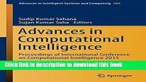 [Popular Books] Advances in Computational Intelligence: Proceedings of International Conference on