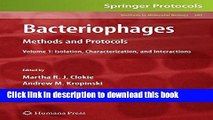 [PDF] Bacteriophages: Methods and Protocols, Volume 1: Isolation, Characterization, and