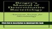 [Popular Books] Bergey s Manual of Determinative Bacteriology Free Online