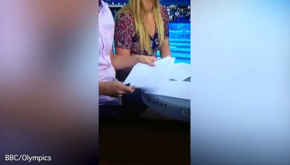 Becky Adlington caught stroking Mark Foster's leg under table