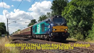 68005/68022 (1Z66) London Kings Cross - Edinburgh @ Arksey Nr Doncaster 06/08/16