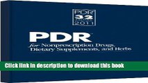 Download PDR for Nonprescription Drugs, Dietary Supplements, and Herbs 2011 (Physicians  Desk