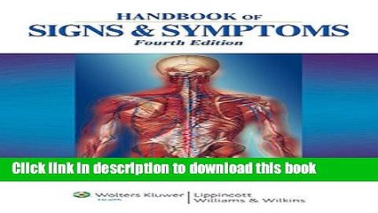 Tải video: [Read PDF] Handbook of Signs   Symptoms (LWW, Handbook of Signs   Symptoms) Download Online