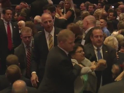 Protestors removed from Donald Trump economic speech in Detroit