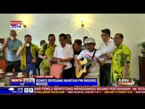 Jokowi Bersepeda Bareng Wakil PM Inggris