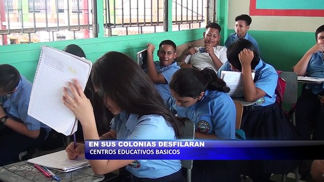 Centro Educativos Basicos desfilaran en sus colonias
