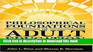 [Fresh] Philosophical Foundations of Adult Education New Ebook