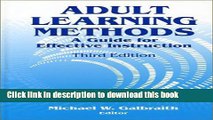 [Fresh] Adult Learning Methods: A Guide for Effective Instruction New Books