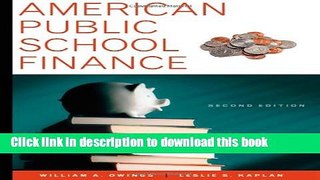 [Fresh] American Public School Finance New Ebook