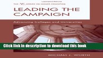 [Fresh] Leading the Campaign: Advancing Colleges and Universities New Books
