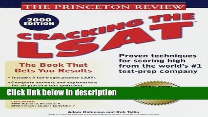 [PDF] Princeton Review: Cracking the LSAT, 2000 Edition Book Online
