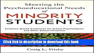 Ebooks Meeting the Psychoeducational Needs of Minority Students: Evidence-Based Guidelines for