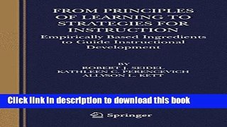 [Popular Books] From Principles of Learning to Strategies for Instruction: Empirically Based