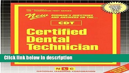Download Certified Dental Technician(CDT) Full Online