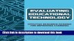 Books Evaluating Educational Technology: Effective Research Designs for Improving Learning Free Book