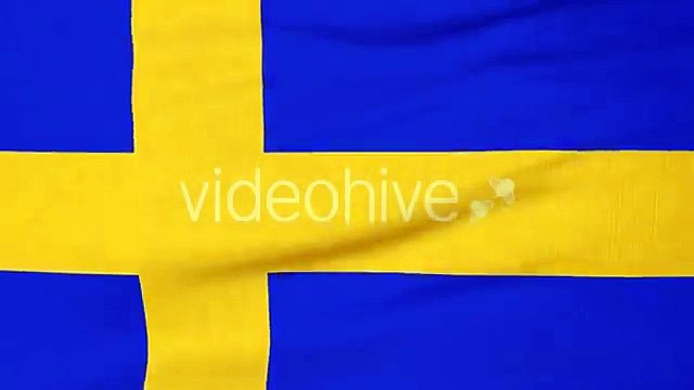 National Flag Of Sweden Flying On The Wind - Motion graphics element from Videohive
