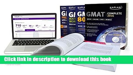 [Popular] Books Kaplan GMAT Complete 2016: The Ultimate in Comprehensive Self-Study for GMAT: Book