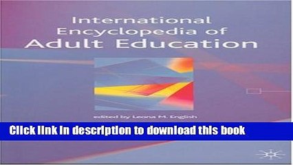 Books International Encyclopedia of Adult Education Free Book