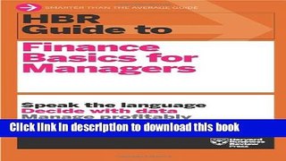 [Popular] Books HBR Guide to Finance Basics for Managers (HBR Guide Series) Free Online