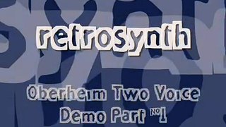 Oberheim Two Voice Demo Part 1